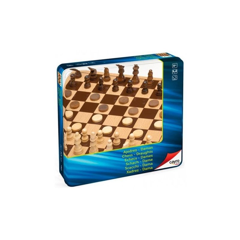 Chess & Checkers Metal Box : Board Games : Gameria