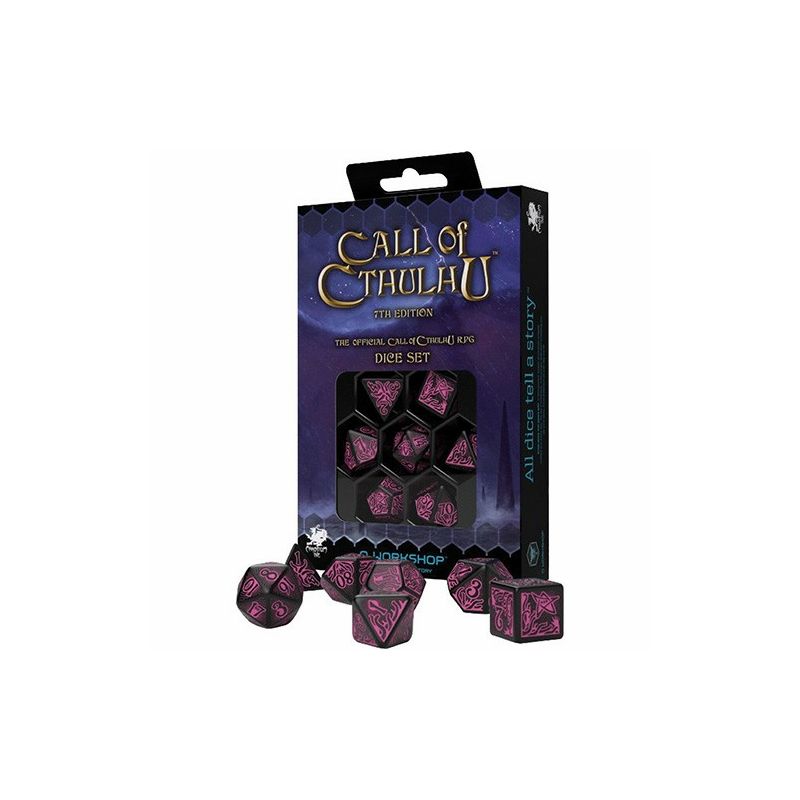 Dados La Llamada De Cthulhu 7Th Edition Black/Magenta  | Accesorios | Gameria