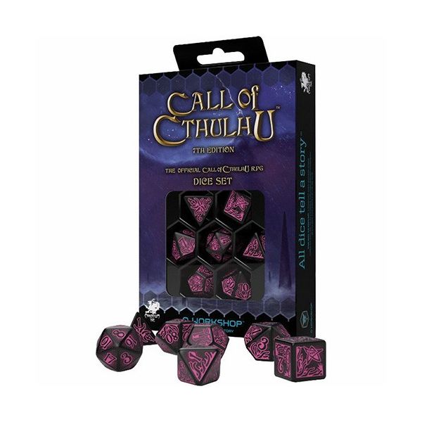 Dados La Llamada De Cthulhu 7Th Edition Black/Magenta  | Accesorios | Gameria