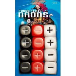 Dados Royal Games Fudge + Fate 12 Unidades Blanco Rojo Negro | Accesorios | Gameria