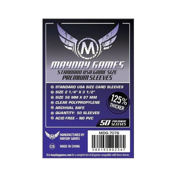 Mayday Usa Premium 56X87 Mm 50 Units : Accessories : Gameria