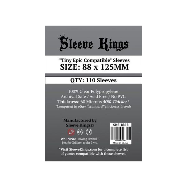 Cases Sleeve Kings Tiny Epic 88X125 Mm | Accessories | Gameria