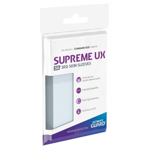 Fondes Ultimate Guard Supreme Ux 3Rd Skin Cover Mida Estàndard 50 Unitats Transparent | Accessoris | Gameria