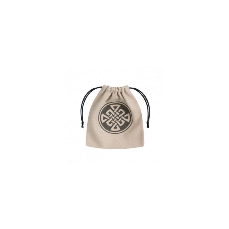 Dice Bag Q Workshop Celta Beige & Black | Accessories | Gameria