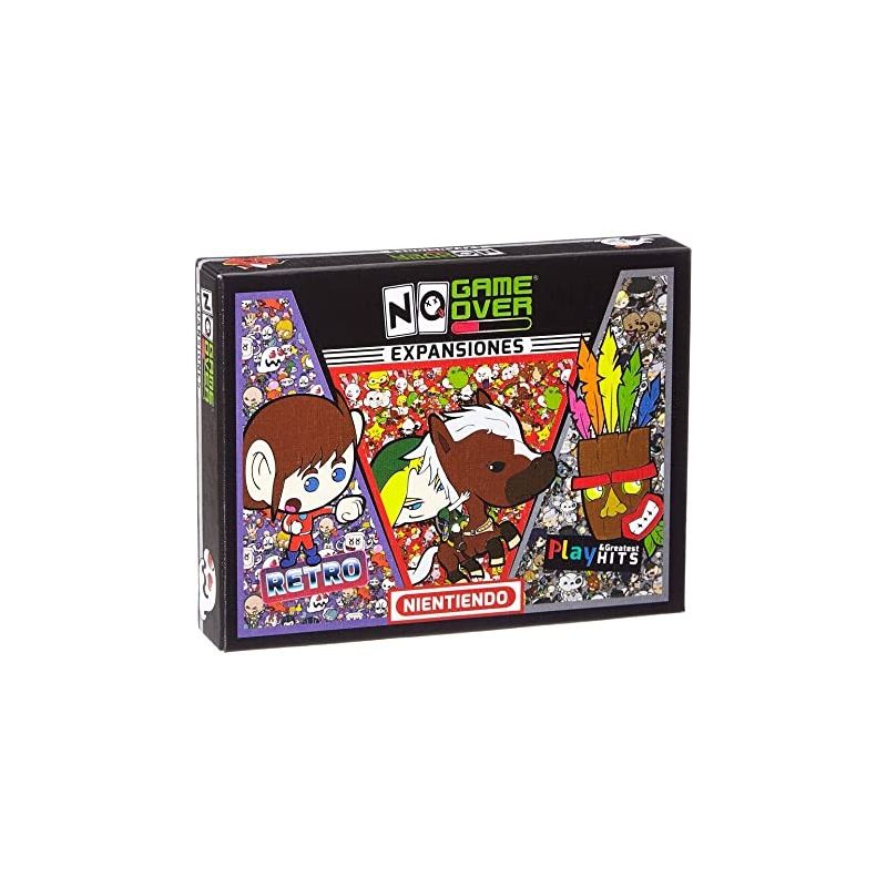 No Game Over: Nientiendo, Play & Greatest Hits y Retro es un juego de cartas, inspirado en el mundo de los videojuegos, en el qu