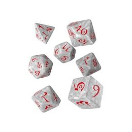 Dados Q Workshop Classic RPG Pearl / Red Dice Set | Accesorios | Gameria