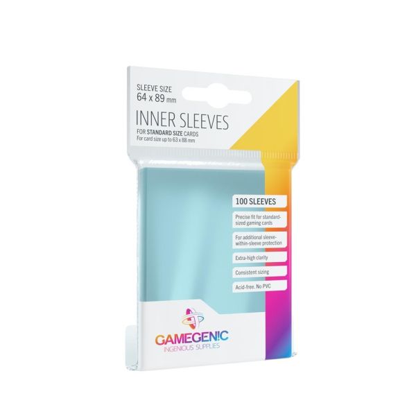 Sleeves Gamegenic Inner Sleeves 64x89 mm 100 Units | Accessories | Gameria