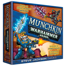 In Munchkin Warhammer 40,000 | you become Ultramarine | Necron | Aeldari | Ork | Death Guard | Tyranid.