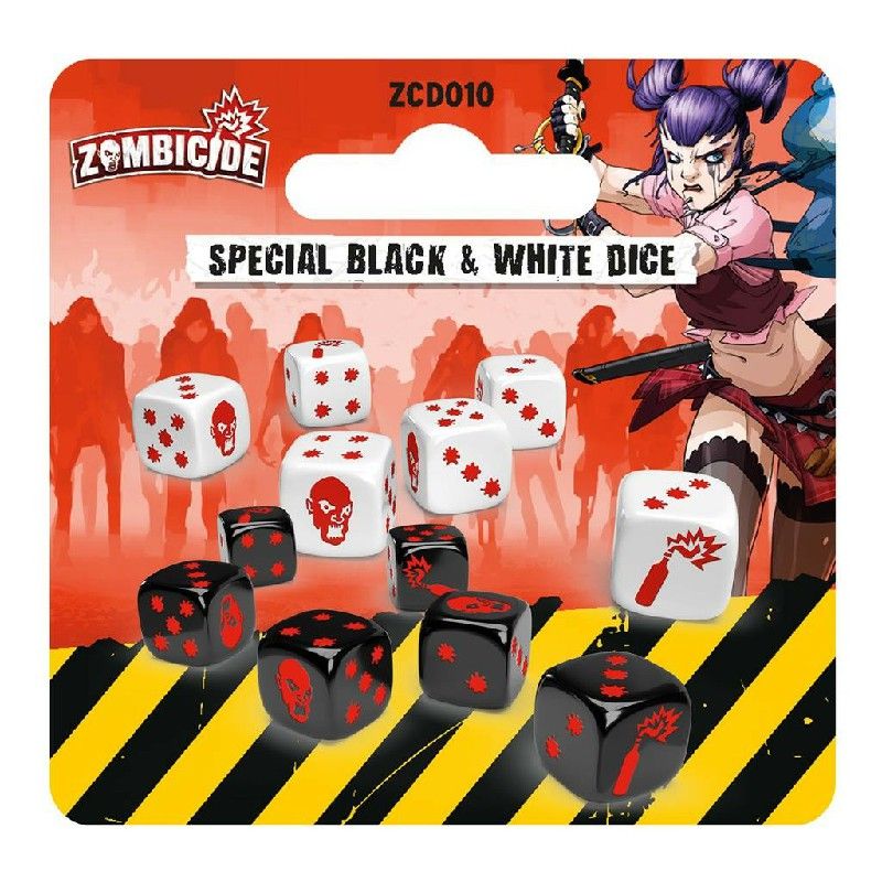 Zombicide Segunda Edición Dados Especiales Blanco y Negro | Accesorios | Gameria