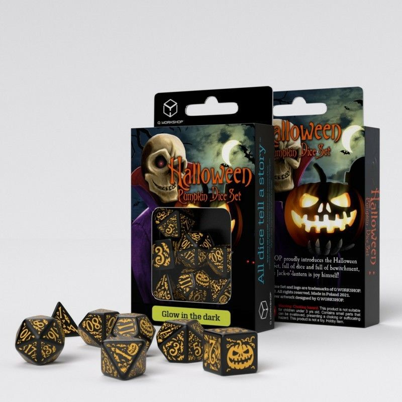 Dice Q Workshop Halloween Pumpkin Dice Set | Accessories | Gameria