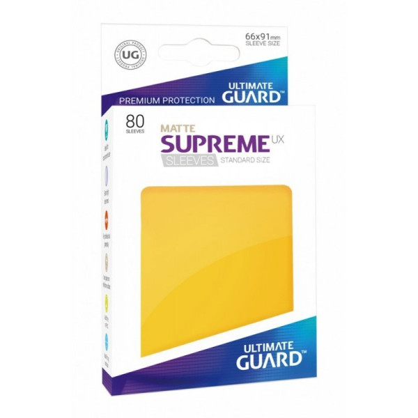 Covers Ultimate Guard Supreme Ux Matte Standard Size 80 Pcs Yellow | Accessories | Gameria