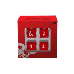 Dice Ultra Pro Heavy Metal Dungeons & Dragons Red and White 4D6 Dice Set : Accessories : Gameria