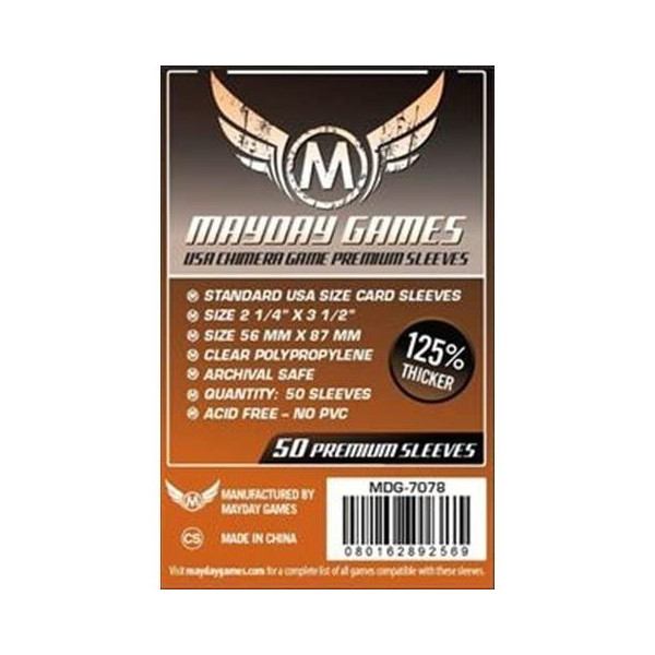 Fundas Mayday USA Chimera Premium 57,5X89 Mm 50 Unidades | Accesorios | Gameria