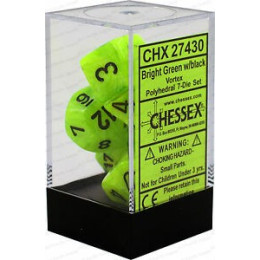 Dice Chessex Vortex Bright Green/Black : Accessories : Gameria