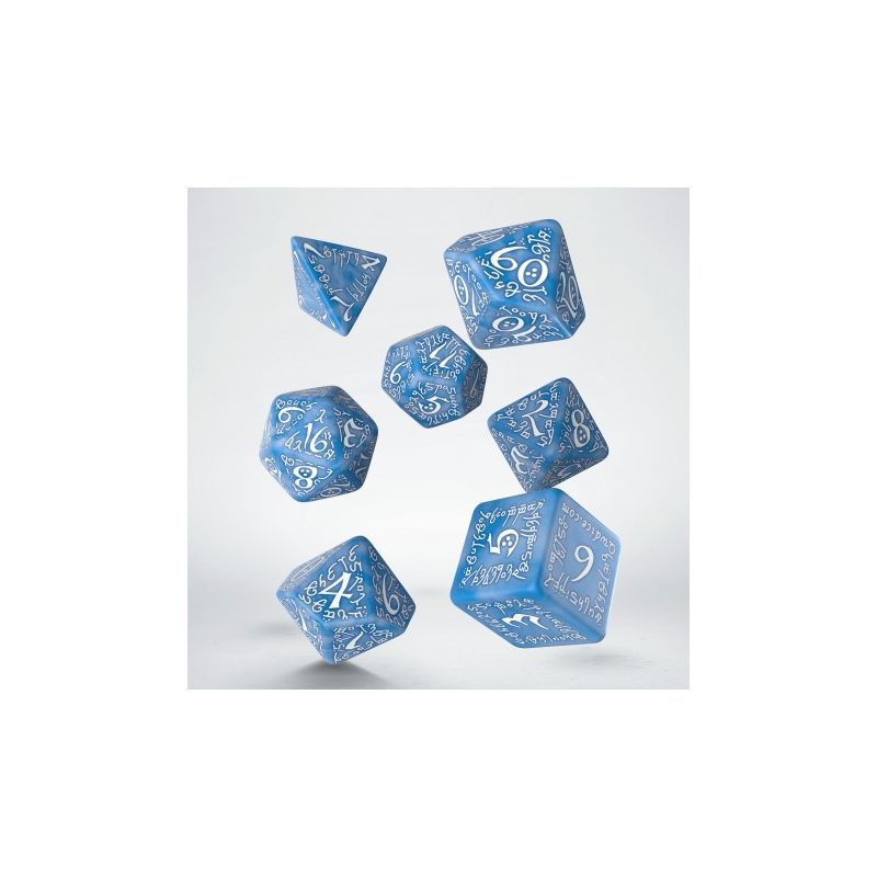 Dados Q Workshop Elvish Glacier & White Dice Pack | Accesorios | Gameria