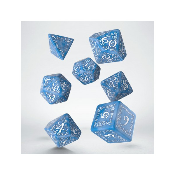 Dados Q Workshop Elvish Glacier & White Dice Pack | Accesorios | Gameria