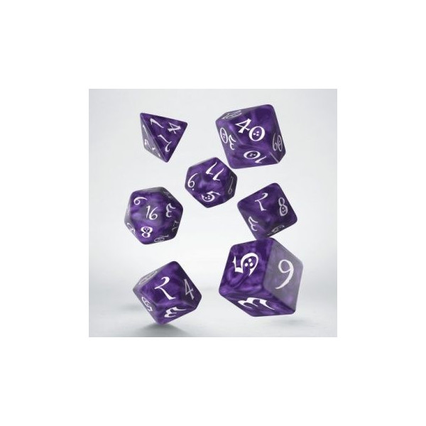 Dados Q Workshop Classic RPG Lavender & White Dice Set | Accesorios | Gameria