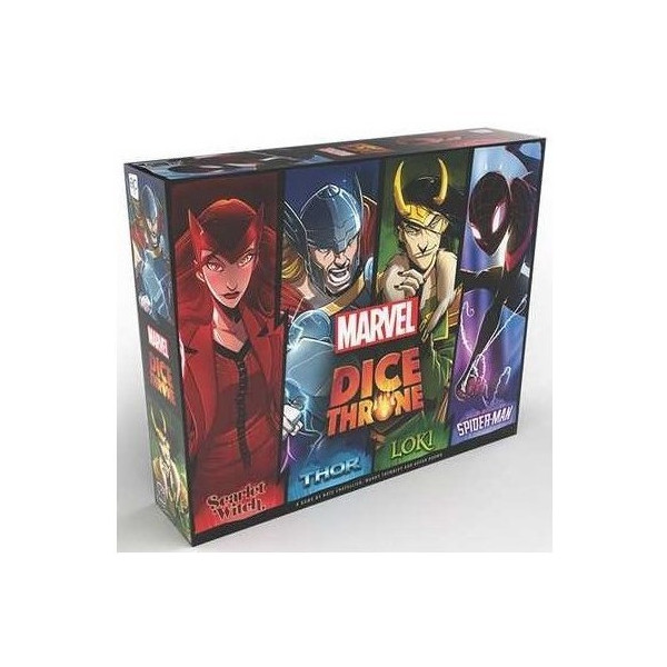 Dice Throne Marvel 4-hero Box Scarlet Witch, Thor, Loki, Spider-man (English) | Board Games | Gameria
