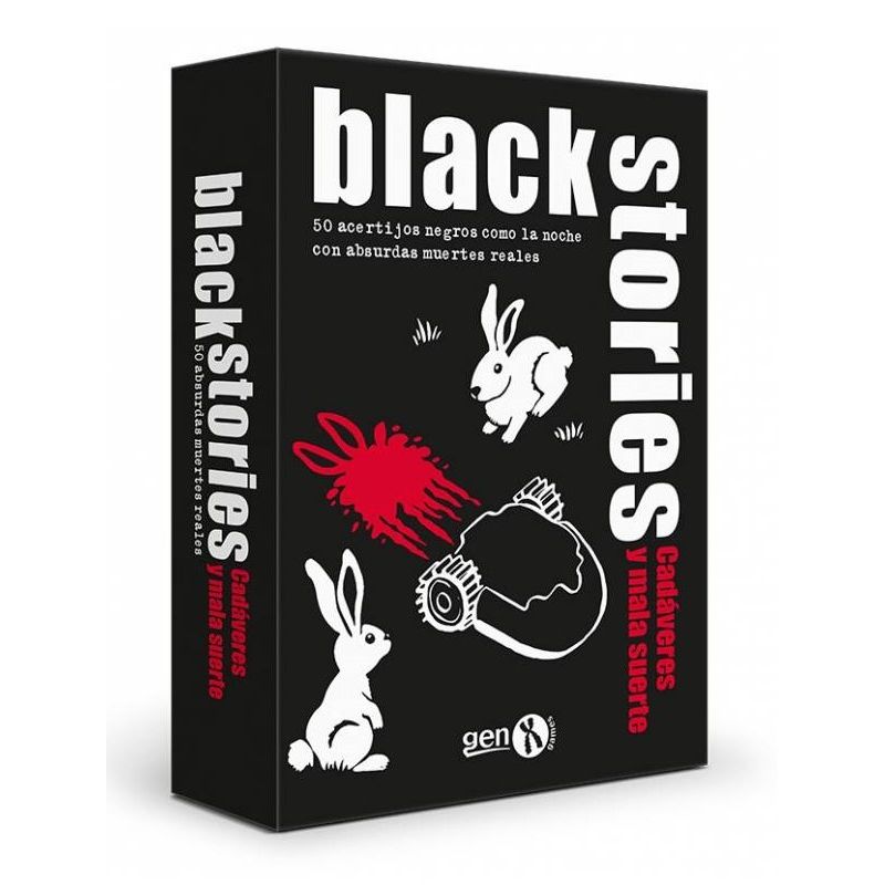 Black Stories Cadáveres y Mala Suerte is a board game by Gameria.