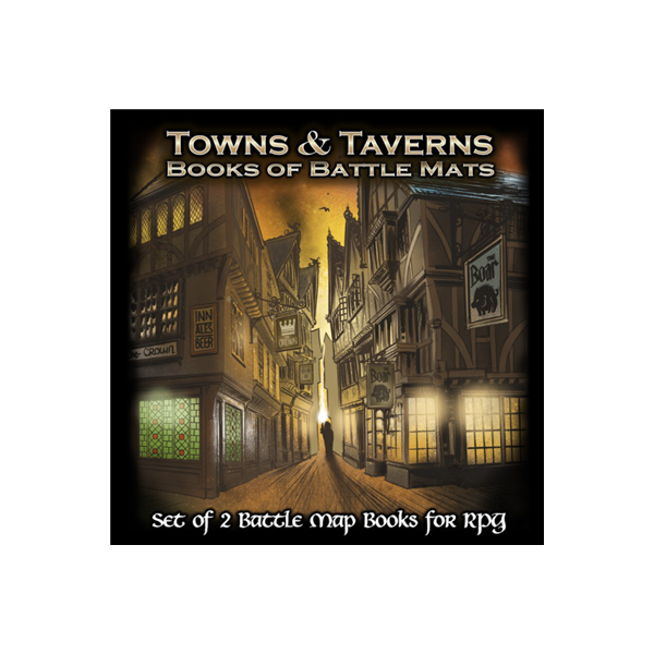 Towns & Taverns Book of Battle Mats | Role-playing | Gameria