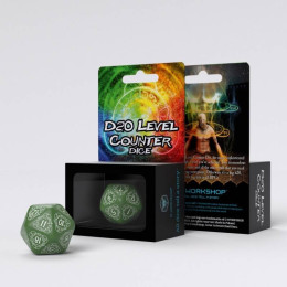 Given Q Workshop D20 Level Counter Green & White | Accessories | Gameria