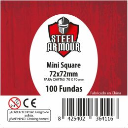 Fundas Steel Armour Mini Square 72X72 Mm 100 Unidades