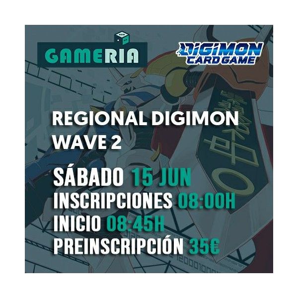 Torneo Digimon Regional 15 Junio 2024 | Juego de Cartas | Gameria