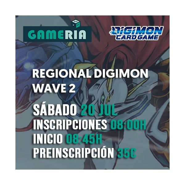 Torneo Digimon Regional 20 Julio 2024 | Juego de Cartas | Gameria