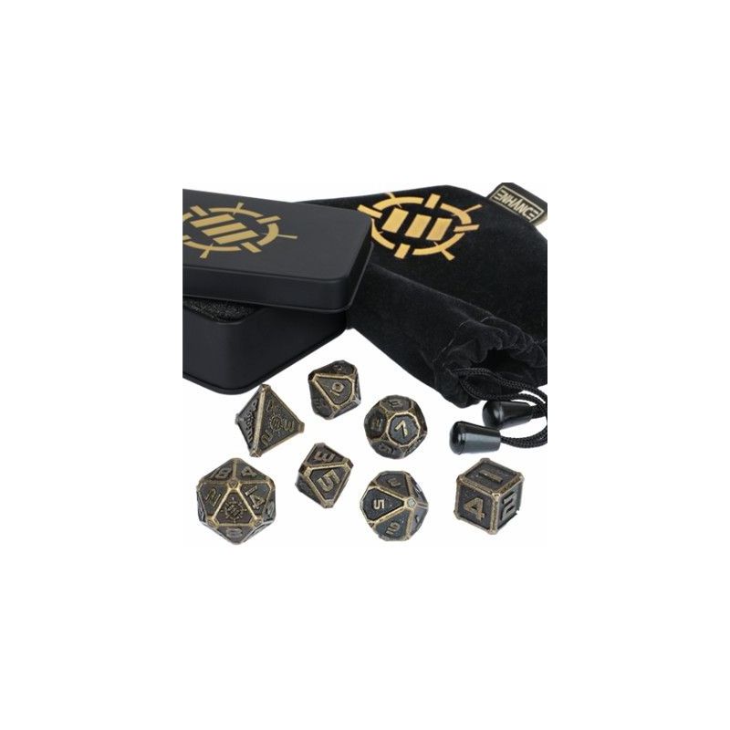 Dados Enhance Metal Dice Set with Case and Dice Bag | Accesorios | Gameria