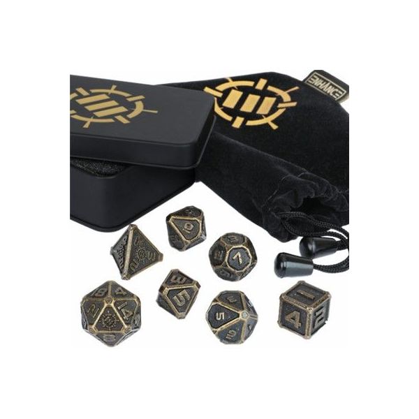 Dados Enhance Metal Dice Set with Case and Dice Bag | Accesorios | Gameria