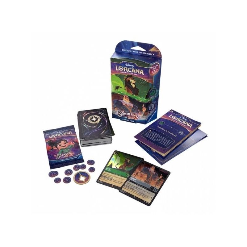 Lorcana Shimmering Skies Starter Deck Emerald/Steel (Inglés) | Juegos de Cartas | Gameria