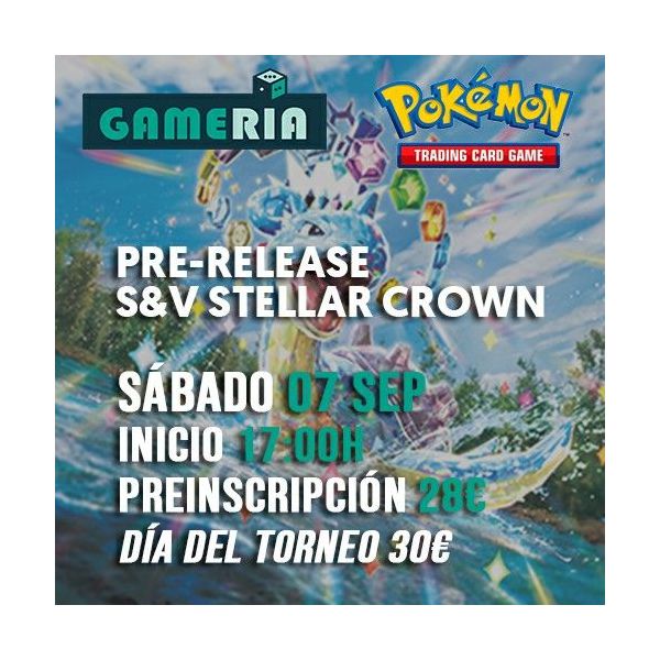 Torneo Pokémon Pre-release Stellar Crown 07 septiembre | Gameria