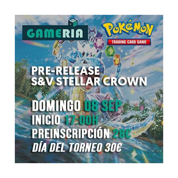 Torneo Pokémon Pre-release Stellar Crown 08 septiembre | Gameria