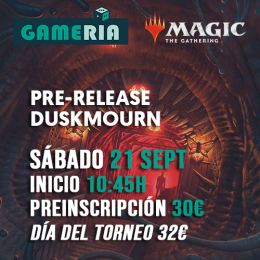 Torneo Mtg Pre-release Duskmourn La Casa De Los Horrores 21 Septiembre Mañana | Gameria