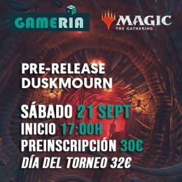 Torneo Mtg Pre-release Duskmourn La Casa De Los Horrores 21 Septiembre Tarde | Gameria