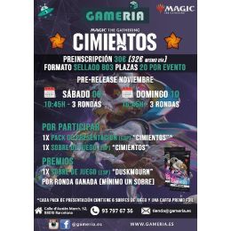 Torneo Mtg Pre-release Cimientos 9 Noviembre | Gameria