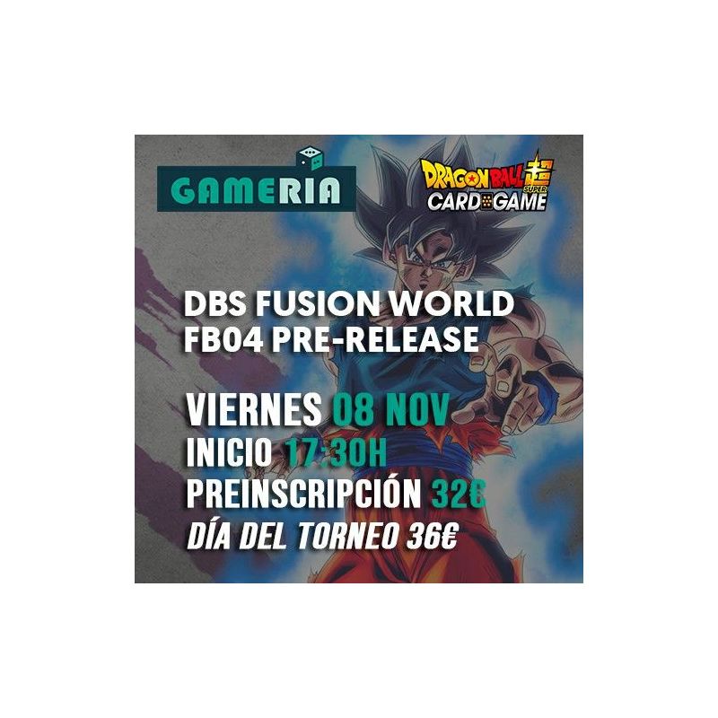 Torneo DBS Fusion World FB04 Store Pre-release 8 noviembre | Gameria