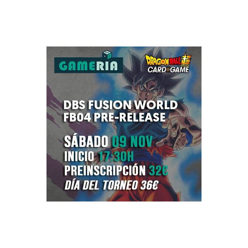 Torneo DBS Fusion World FB04 Store Pre-release 9 noviembre | Gameria