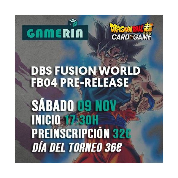 Torneo DBS Fusion World FB04 Store Pre-release 9 noviembre | Gameria