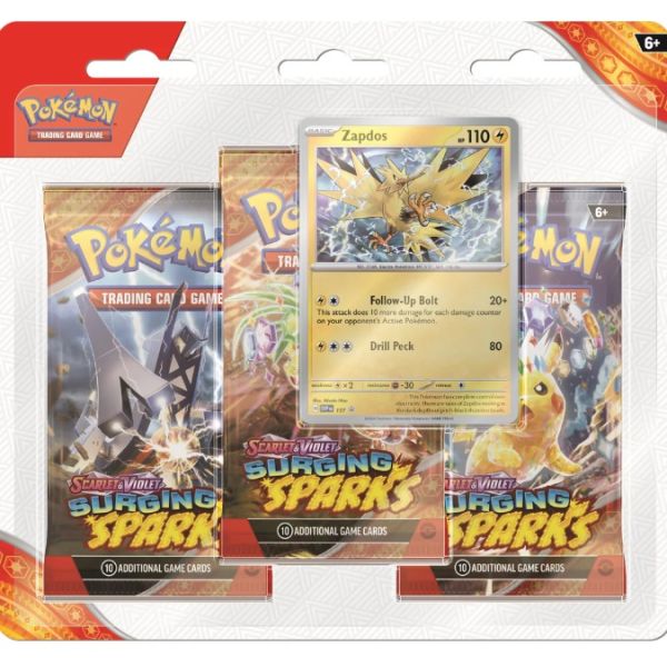 Pokémon Jcc Escarlata y Púrpura Surging Sparks 3-pack Blister | Juegos de Cartas | Gameria