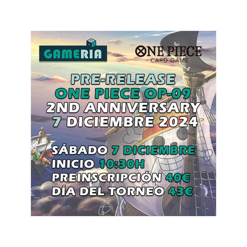 Pre-Release One Piece OP-09 2nd Anniversary 07 Diciembre 2024 | Gameria