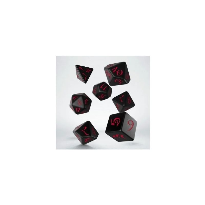 Dados Q Workshop Classic RPG Black / Red Dice Set | Accesorios | Gameria
