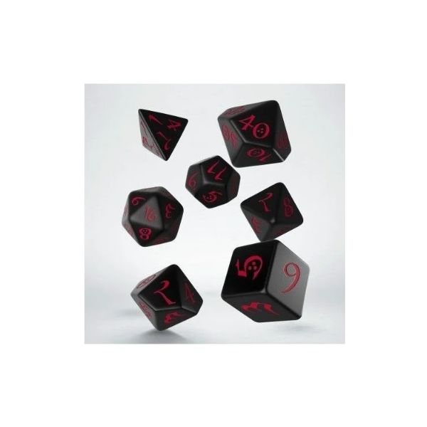 Dados Q Workshop Classic RPG Black / Red Dice Set | Accesorios | Gameria