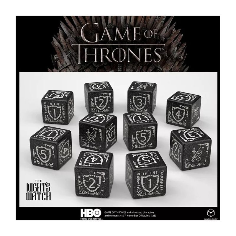 Dados Q Workshop Juego de Tronos Black Night's D6 | Accesorios | Gameria