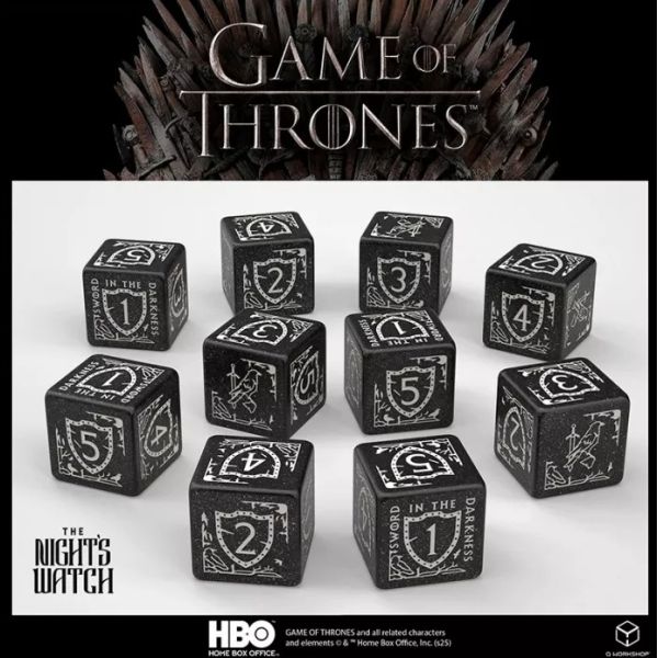Dados Q Workshop Juego de Tronos Black Night's D6 | Accesorios | Gameria