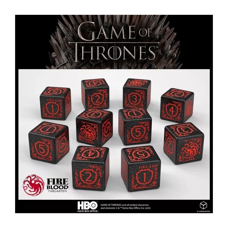 Dados Q Workshop Juego de Tronos Targaryen D6. | Accesorios | Gameria