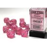 Dados Chessex Borealis 16mm D6 (12 Unidades) Pink Silver | Accessorios | Gameria