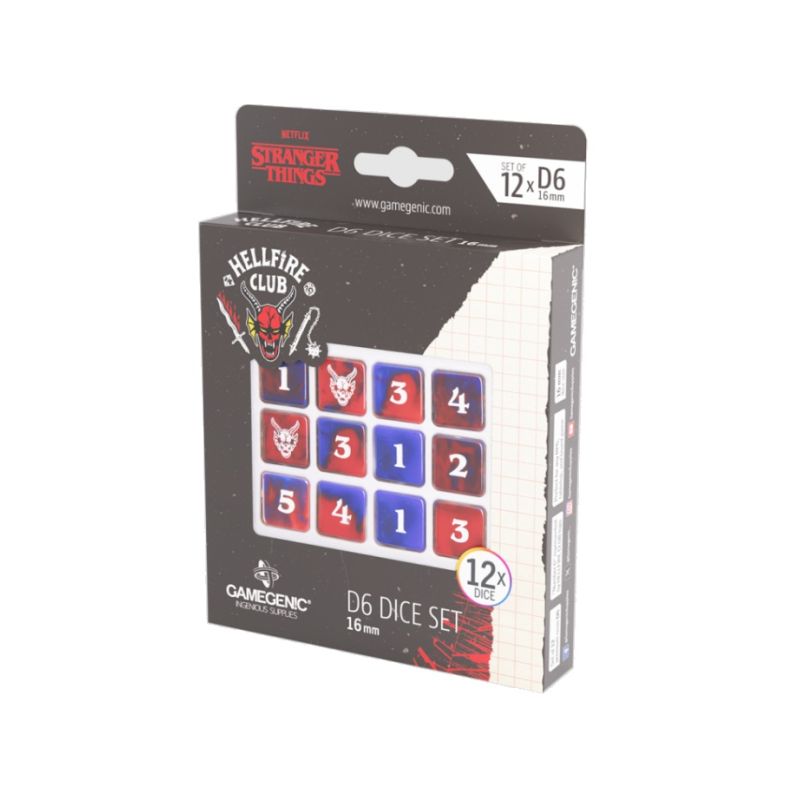 Stranger Things Hellfire Club D6 Dice Set 16mm | Accesorios | Gameria