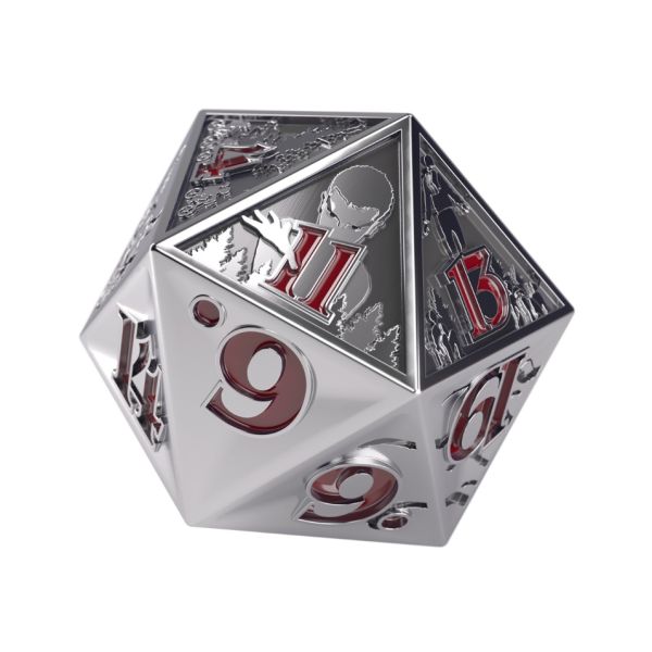 Stranger Things Hellfire Club Premium Metal D20 Dice | Accesorios | Gameria