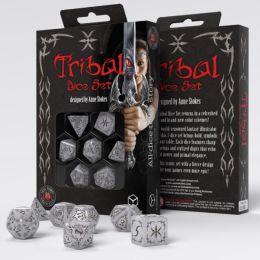 Dados Q Workshop Tribal Dice Set Pearl & Brown | Accesorios | Gameria